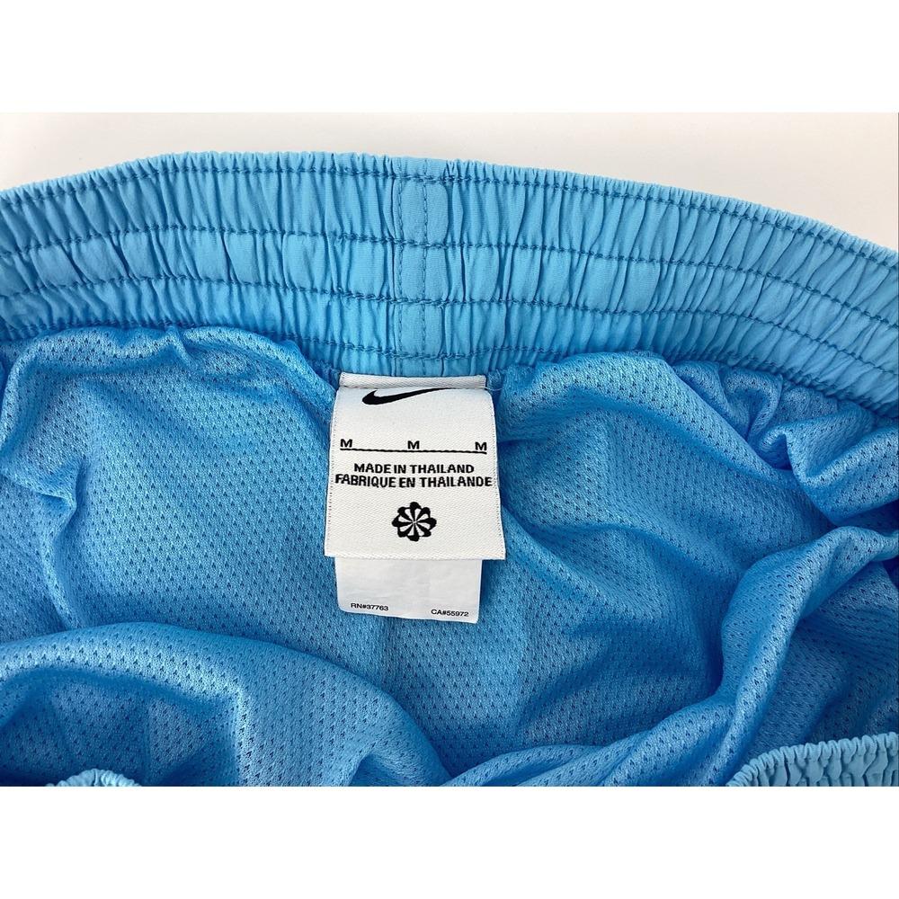 Mens NIKE SWIM SOLID ICON 5" SHORTS AQUA BLUE NESSE495-486 Size M - Picture 3 of 7